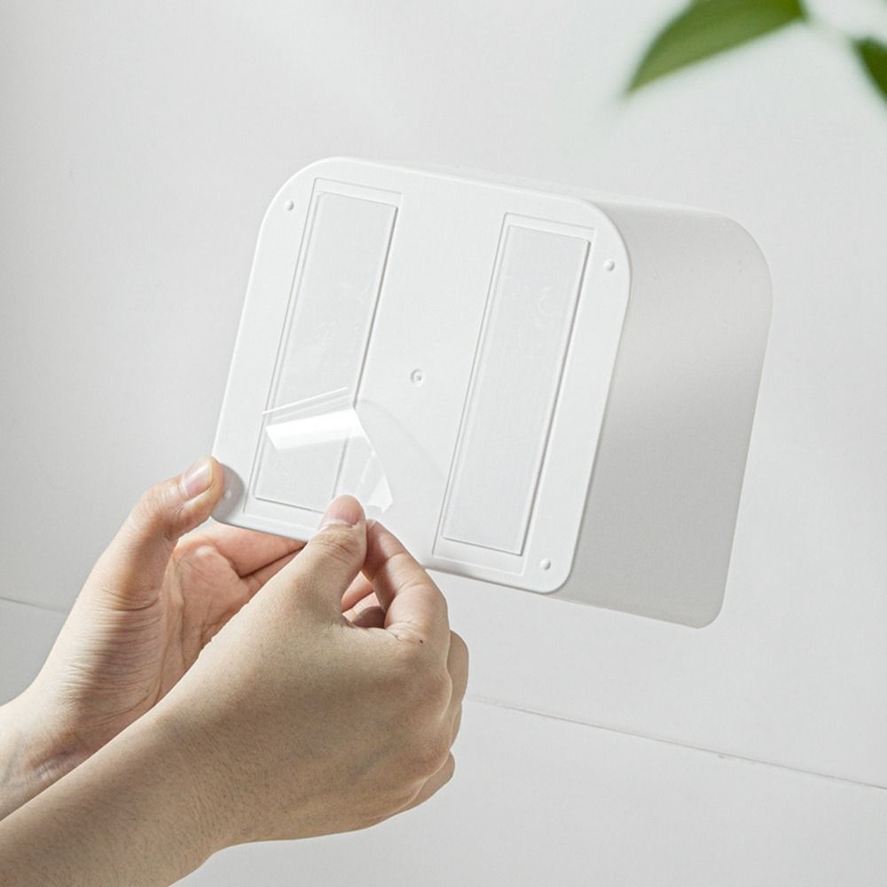 Plastic Cosmetics Cotton Storage Box Flip-top Wall Organizer Box Sanitary Pad Storage Box  Bathroom