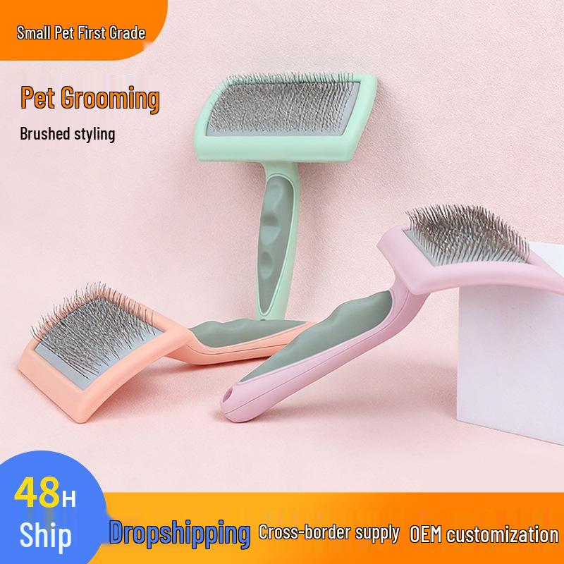 Pet Grooming Needle Comb for Cats & Dogs - Detangling, Deshedding, and Hair Removal Tool
