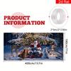 2D Flat Christmas Garage Door Cloth, Santa Reading To Cute Animals In Snowy Forest Scene Backdrop