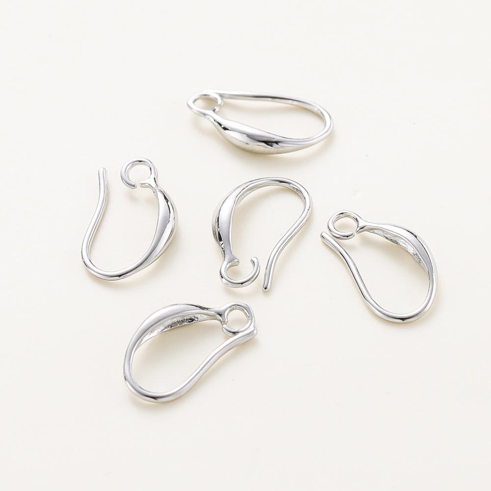 French D-Shaped 14k/18k Gold-Plated Copper Ear Hooks & Studs - DIY Jewelry Accessories