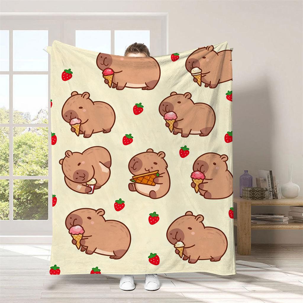 Capybara Blanket Gifts, Capybara Blanket for Girls Kids, Capybara Gifts for Girls Women, Just a Girl Who Loves Capybara Blanket