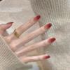 Berry Red Tea Cherry Nail Art Stickers: Cool, Elegant, White-Enhancing Gradient for Autumn/Winter