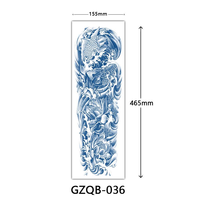 Herbal Tattoo Stickers, Semi-Permanent Tattoo Stickers, Herbal Juice Full Arm Tattoo Stickers
