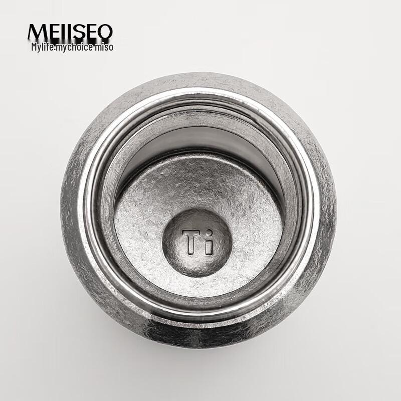 MeiiSeo Pure Titanium Double-Wall Insulated Tea Cup
