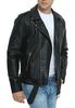 AL KHALID Black Leather Jacket Men's Outerwear Genuine Lambskin Belted Biker Western Style