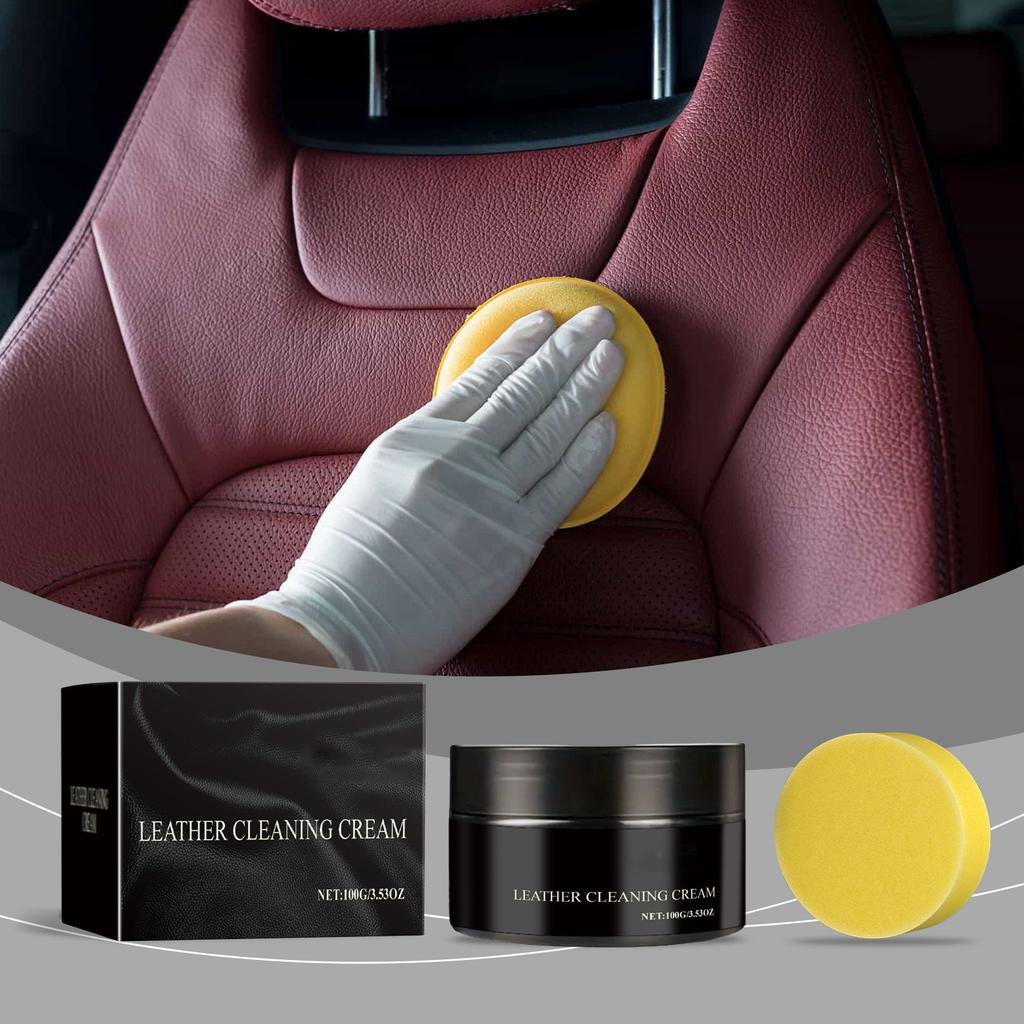 Car Leather Care Cream, Car Leather Restorer, And Protective, Brightening And Cleaning Polish
