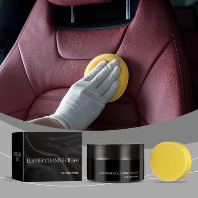 Car Leather Care Cream, Car Leather Restorer, And Protective, Brightening And Cleaning Polish
