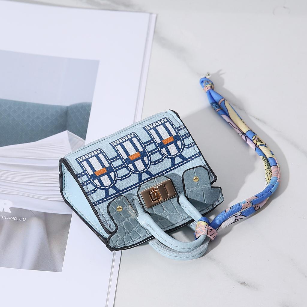 Internet-Berühmtheit neuer Aufkleber Diamant glänzend Haus Mini kleine Tasche Anhänger Kopfhörer Tasche Multifunktionale Münztasche Kreativ