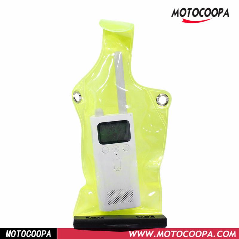 Green Waterproof Walkie-Talkie Protective Sleeve - Universal, Dustproof, Dirtproof, Cold-Resistant Bag for Multiple Handheld Transceiver Models.