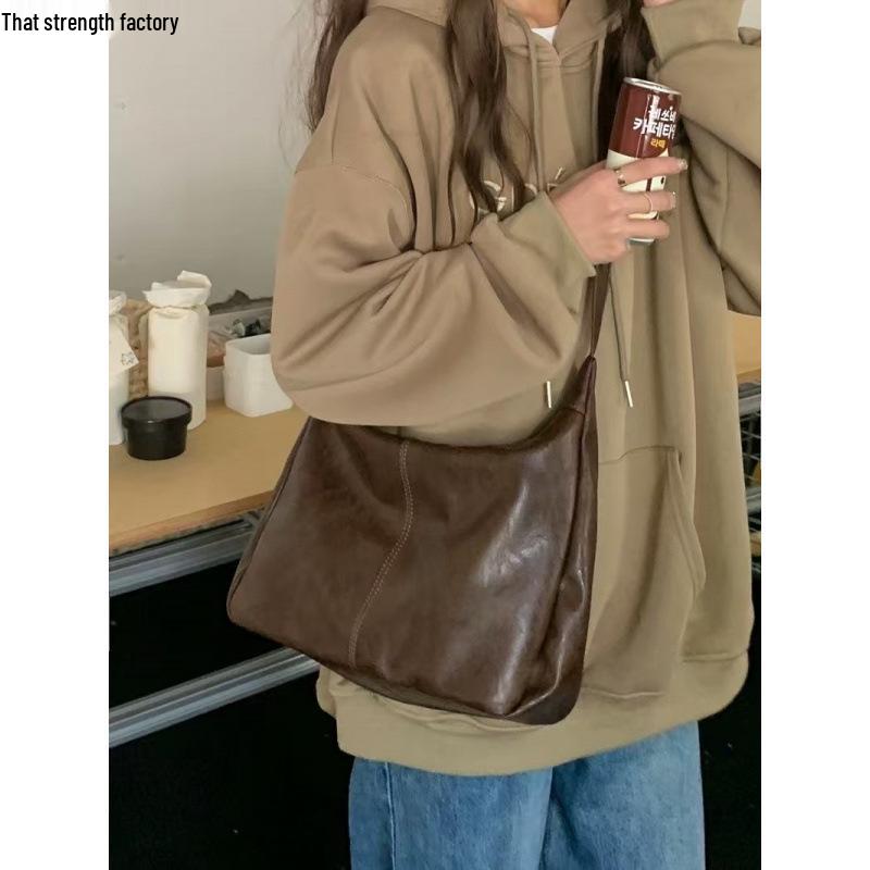 Maillard Retro Women's Crossbody Tote - Trendy, Versatile, Large Capacity Korean Style Bag