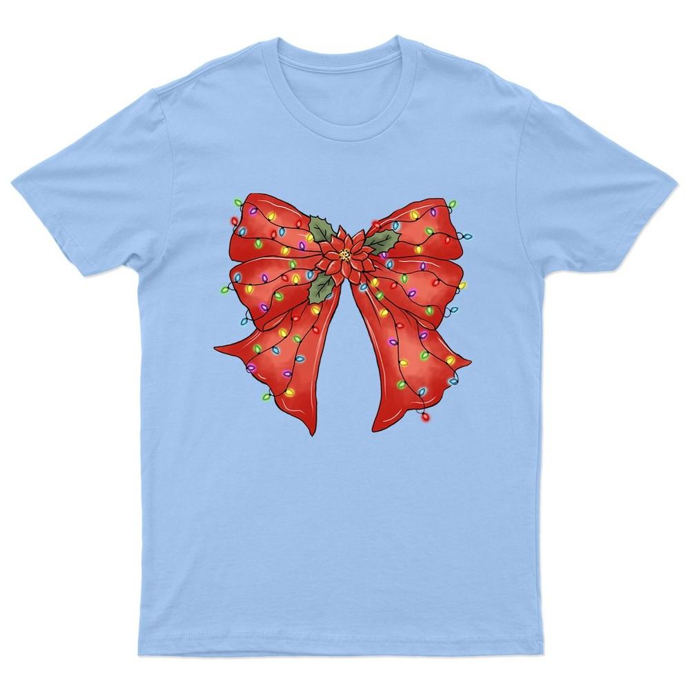 Christmas Bow Festive Holiday TShirt Unisex Gift Retro Seasonal Funny Xmas