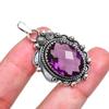 Purple Amethyst 925 Sterling Silver Pendant V7787, Purple Pendant, Oval Pendant, Valentin's Day Gift, Gift For Her, Birthday Gift, Handmade Jewelry, S