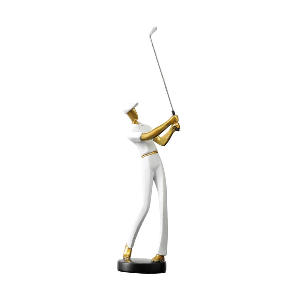 Statua Figurina da Golf Giocatore di Golf Decorazione Ornamento, Centrotavola, Scultura Artistica in Resina per Ufficio Soggiorno Regalo per Amante del Golf