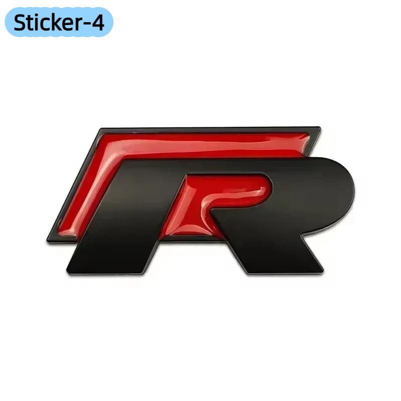 3D kovový znak R Znak na kufr auta Samolepka pro G-olf R Line P-olo P-assat J-etta T-ouareg