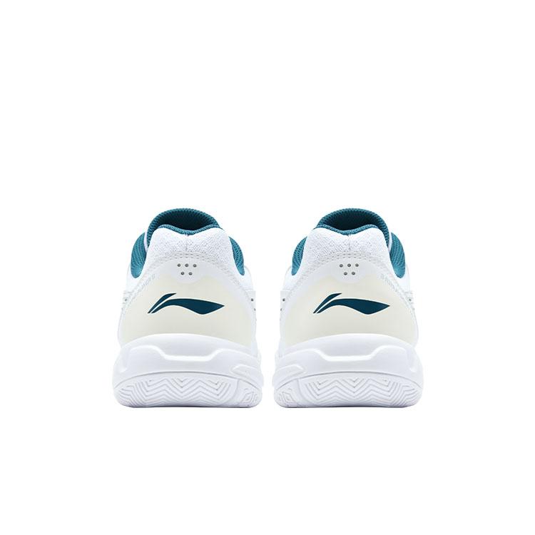 New LiNing Feather Durable Breathable Coverage Low Top Badminton Shoes Unisex White Green AYTT023-6