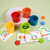 Montessori Wooden Color Matching Puzzle Cups Developmental Toy For Kid Preschool