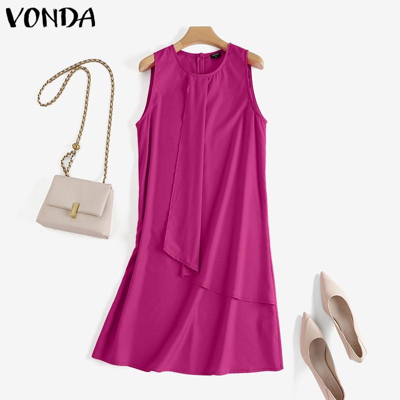 

Тонкие женские летние платья-миди без рукавов VONDA, повседневная майка H-Line
