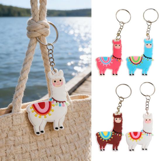 4/8 szt. Breloczek w kształcie alpaki Kreskówkowy brelok z uroczym lamasem Wypełniacze do torebek na przyjęcie Prezenty urodzinowe na Boże Narodzenie Breloczek do torebki Akcesoria do portmonetki