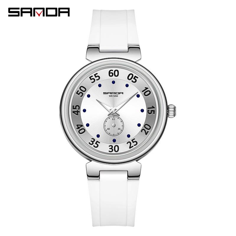 Sanda Women s Luminous Quartz Watch - Fashionable, Versatile, and Elegant Casual Wristwatch белый