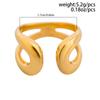 Ins Liquid Lava Metal Curved Ring Female Folded Smooth Hug Open Ring Set