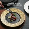 New Black Ceramic Frosted Steak Plate High-End Restaurant High Temperature Resistant Western Food Plate Pasta Plate Japanese Material Sashimi Plate