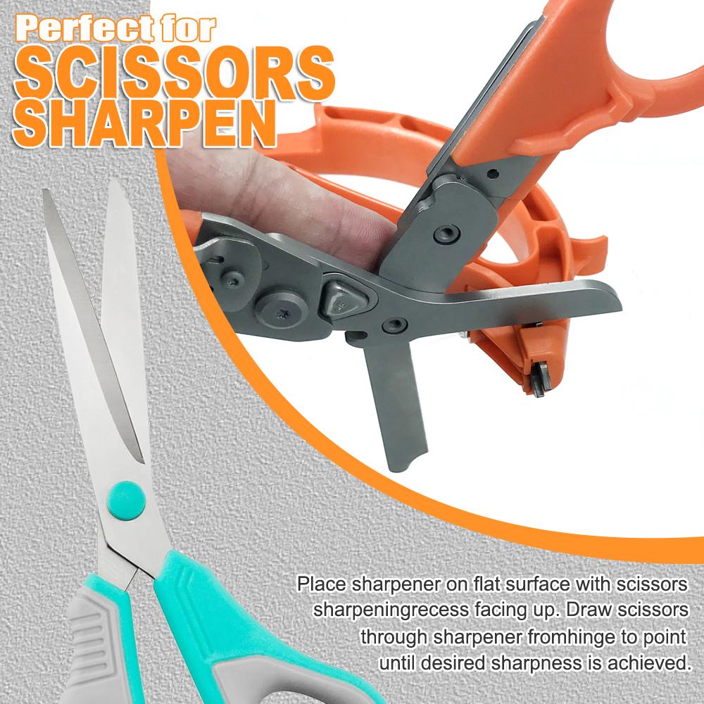 Outdoor Tragbarer Hand-Messerschärfer 3-in-1 Multifunktionales Schärfwerkzeug Scheren Landwirtschaftliche Scheren Axtköpfe