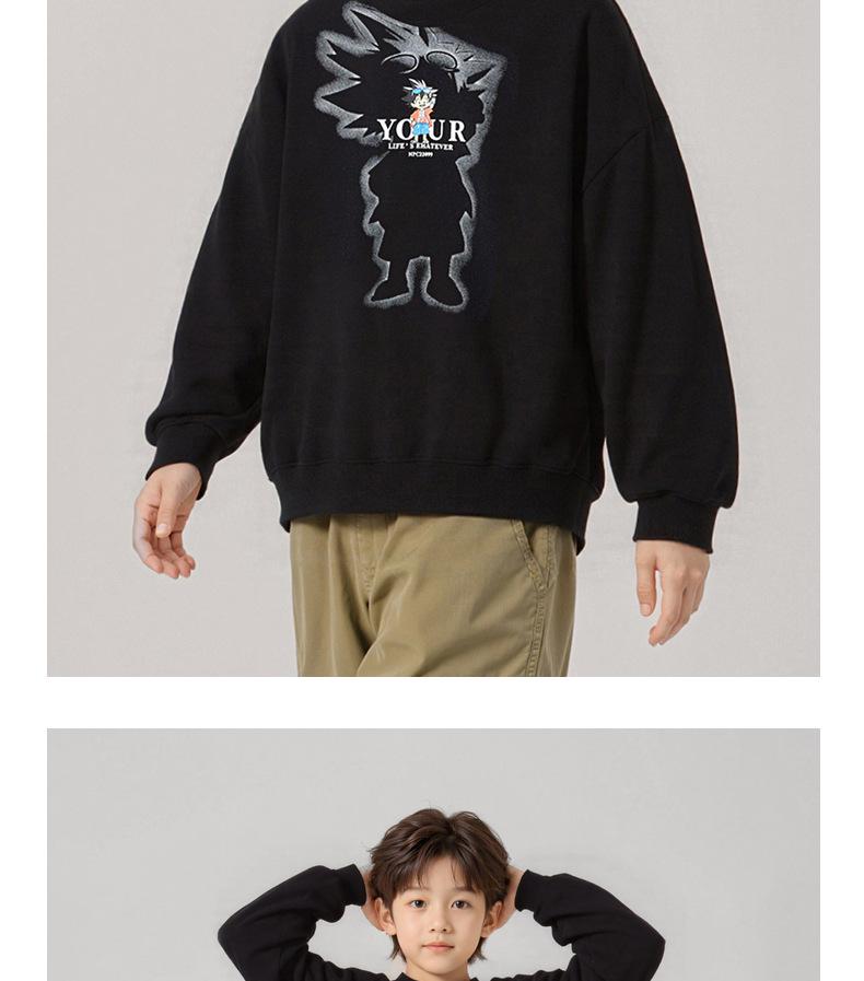 Korean Style Cartoon Sports Hoodie for Older Kids - Boys' Long Sleeve Top