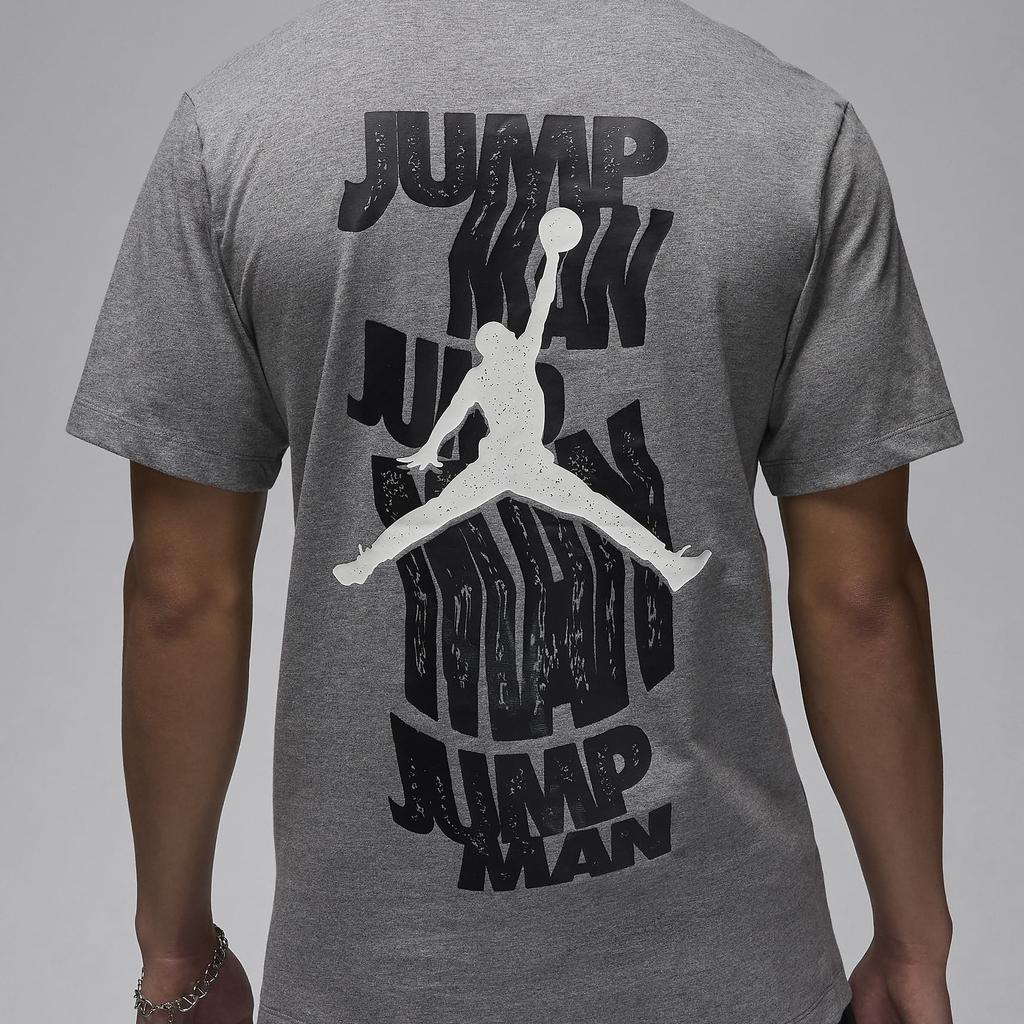 Jordan Letter Logo Round Neck Casual Pullover Short Sleeve T-Shirt Men T-Shirts Carbon-Stone FN6030-091