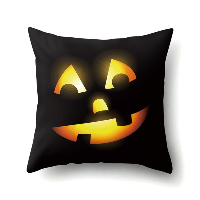 Halloween Pillowcase Car Waist Pillow Pumpkin Sofa Cushion Cover Office Home Living Room Pillowcase