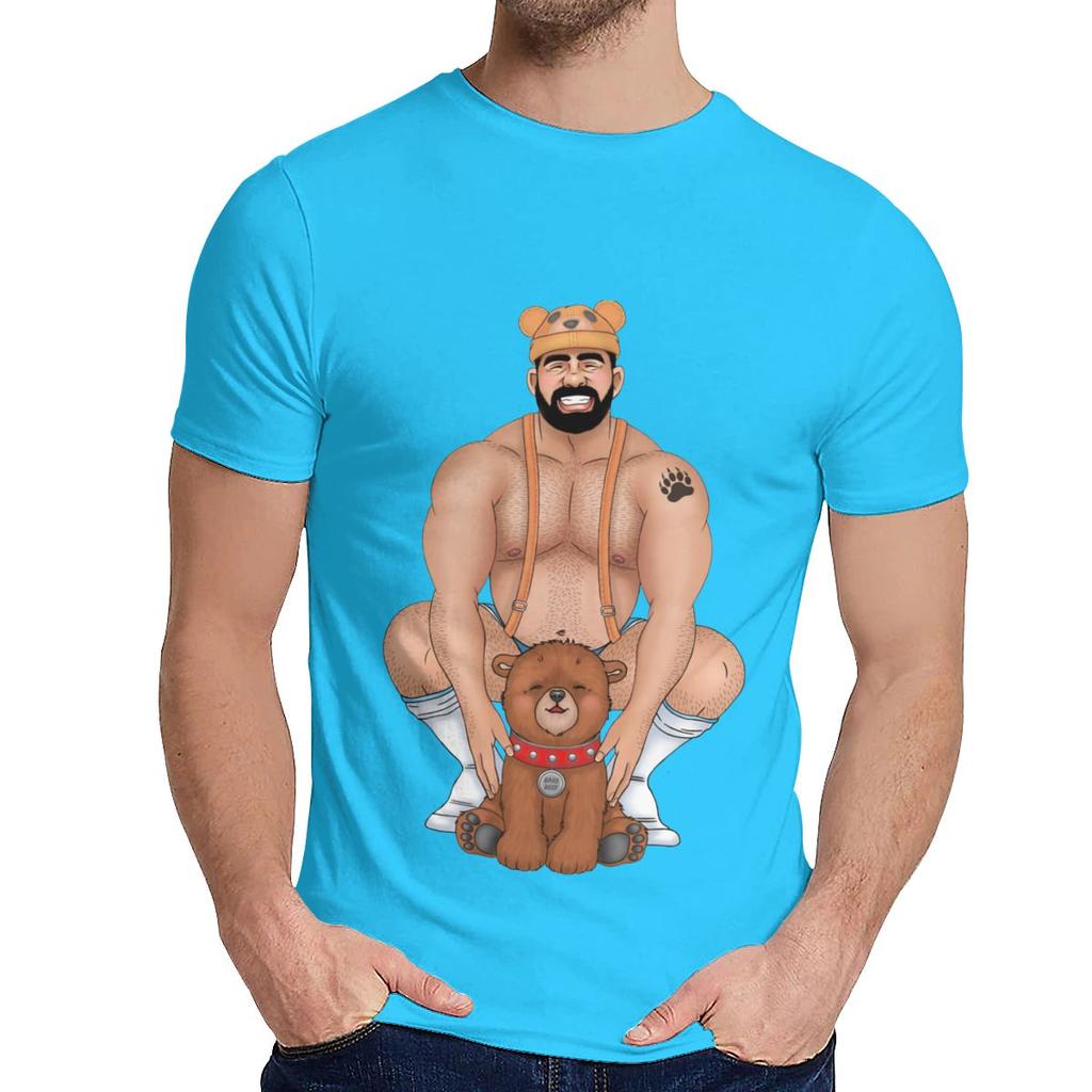 Man S T Shirt Daddy Bear T Shirt Barebeef Gaybear Gayart Gay Pride Lgbt 100 Cotton