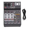 Sound Mixer USB MP3 Bluetooth Computer Input 4 Channel 48V Phantom Power Stereo DJ Mixer for Computer Recording Karaoke
