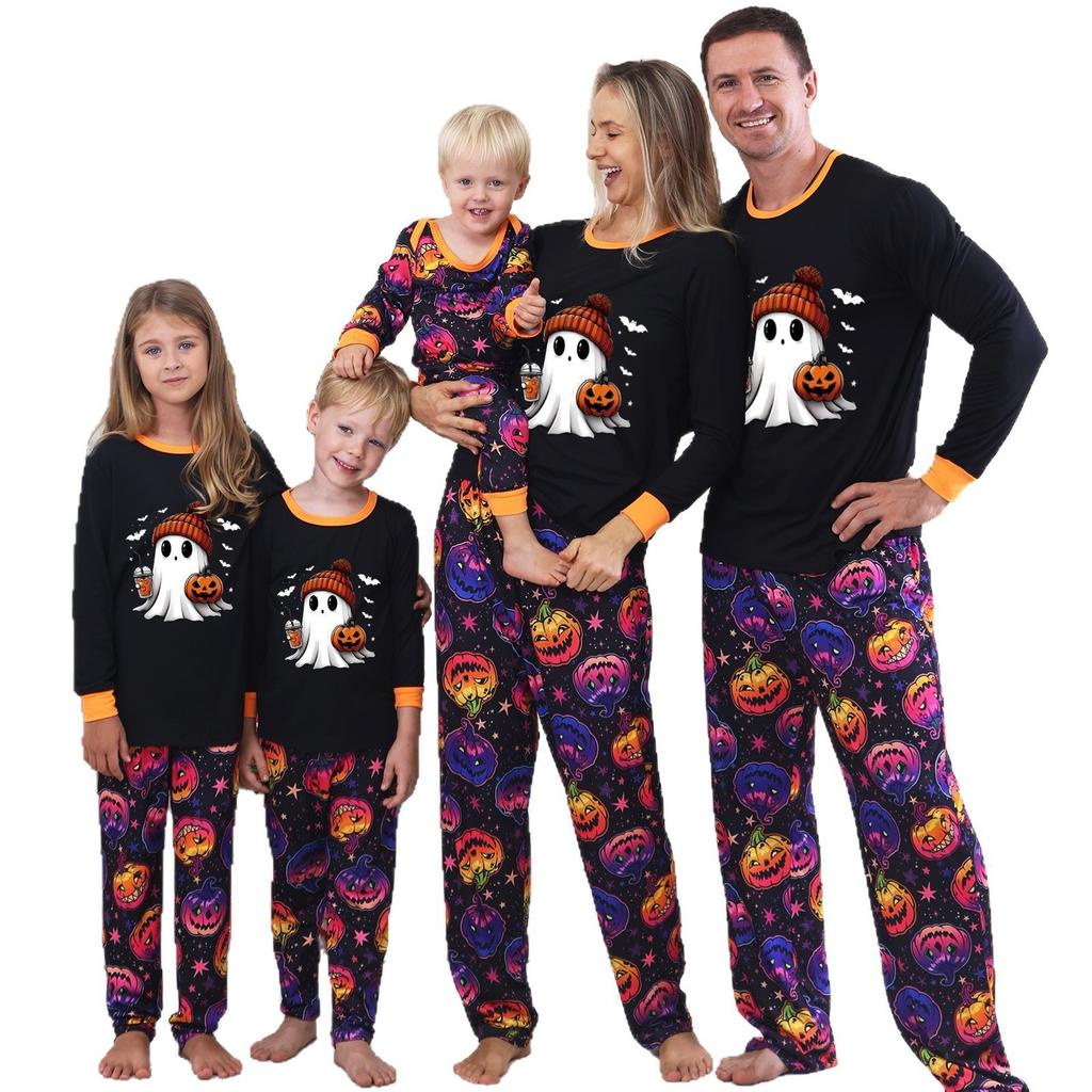 Prints Family Matching Long Sleeve Tops+Pants Set Family Matching Sets