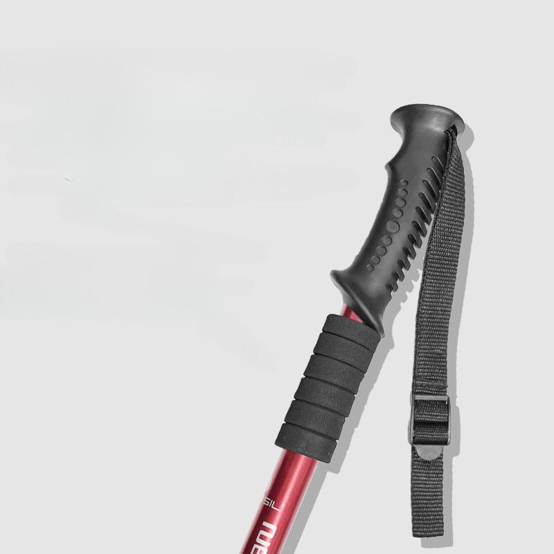 Aluminiumslegering Teleskopisk Stav Vandrestaver Bastão De Trekking Gåstav Ultralett Demper Gåstokk Alpenstock