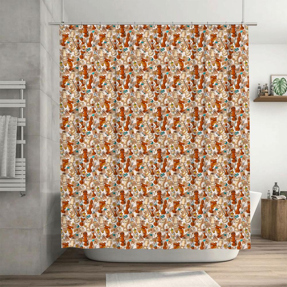 Muster Duschvorhang Badezimmer Deko Wohnaccessoires 3D Bedruckter Stoff Wasserdicht Modern Künstlerischer Druck Für Kinderbäder O