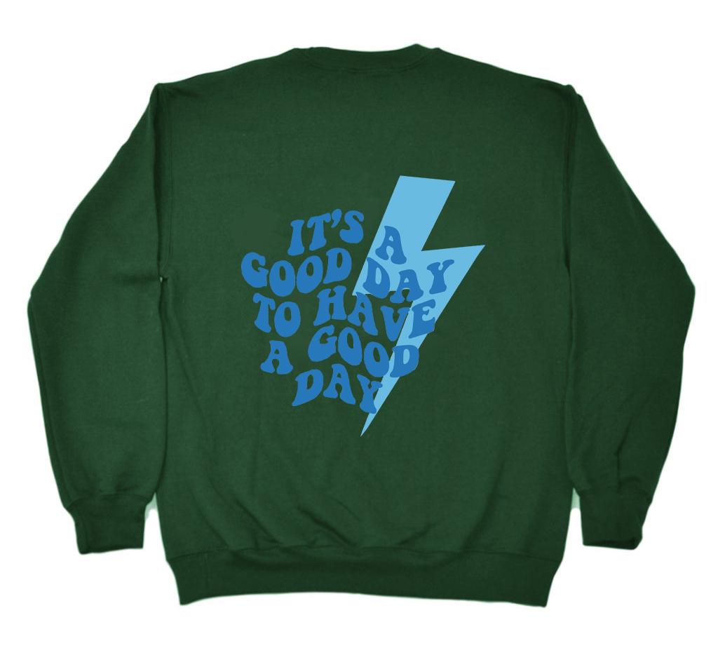 

Толстовка It A Good Day To Have Good Day, забавные пуловеры с молниями, женский модный винтажный топ S зелёный