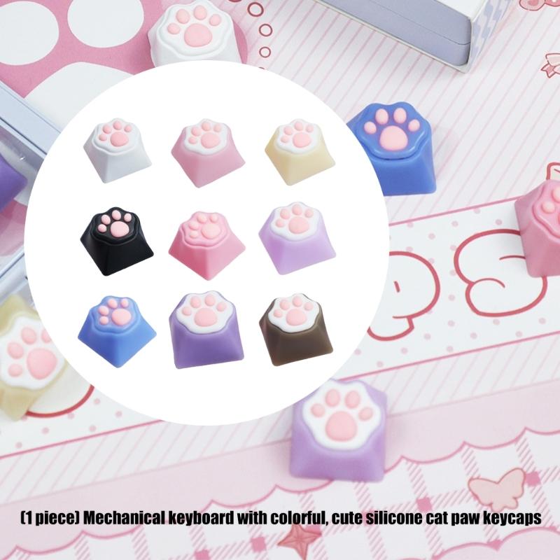 Kitty Paws CatPaw Handmade Customizeds Silicone Keycap for Switches Mechanical Keyboards