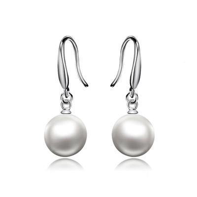 Orecchini di Perle Semplici e Graziosi in Argento Sterling 925 Stile Coreano Adatti a Tutto Popolari Accessori in Argento