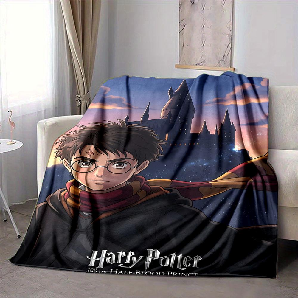 1pc Hogwarts Castle Blanket Lightweight Flannel Throw For Sofa, Bed, Travel, Livingroom, Office, Couch, Chair, And Bed