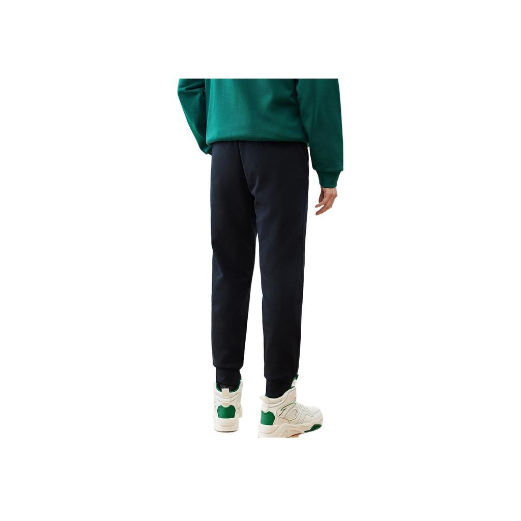 Anta Solid Print Letter Drawstring Sports Pants Men Bottoms Black 152241329N-1