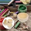 10 Pcs Small Wooden Bowl Unfinished Crafts Bowls Decorate for Painting Unpainted