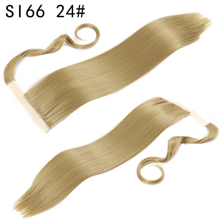 LISI HAIR Synthetic Fibers Are Clipped Onto A Ponytail Hairpin To Extend The Length of A Woman's Hair At High Temperature