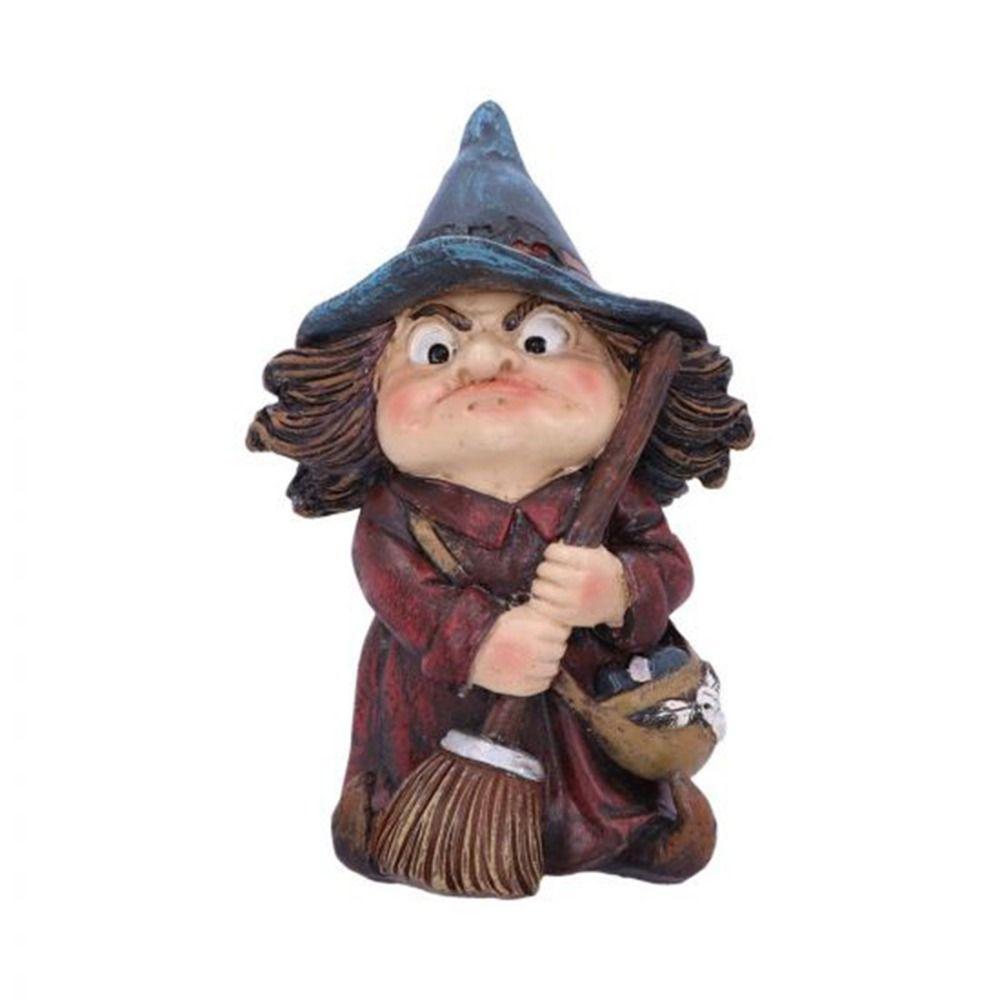 Resin Halloween Witch Sculpture Funny Garden Dwarf Figurine Crafts Gnome Statues  Tabletop