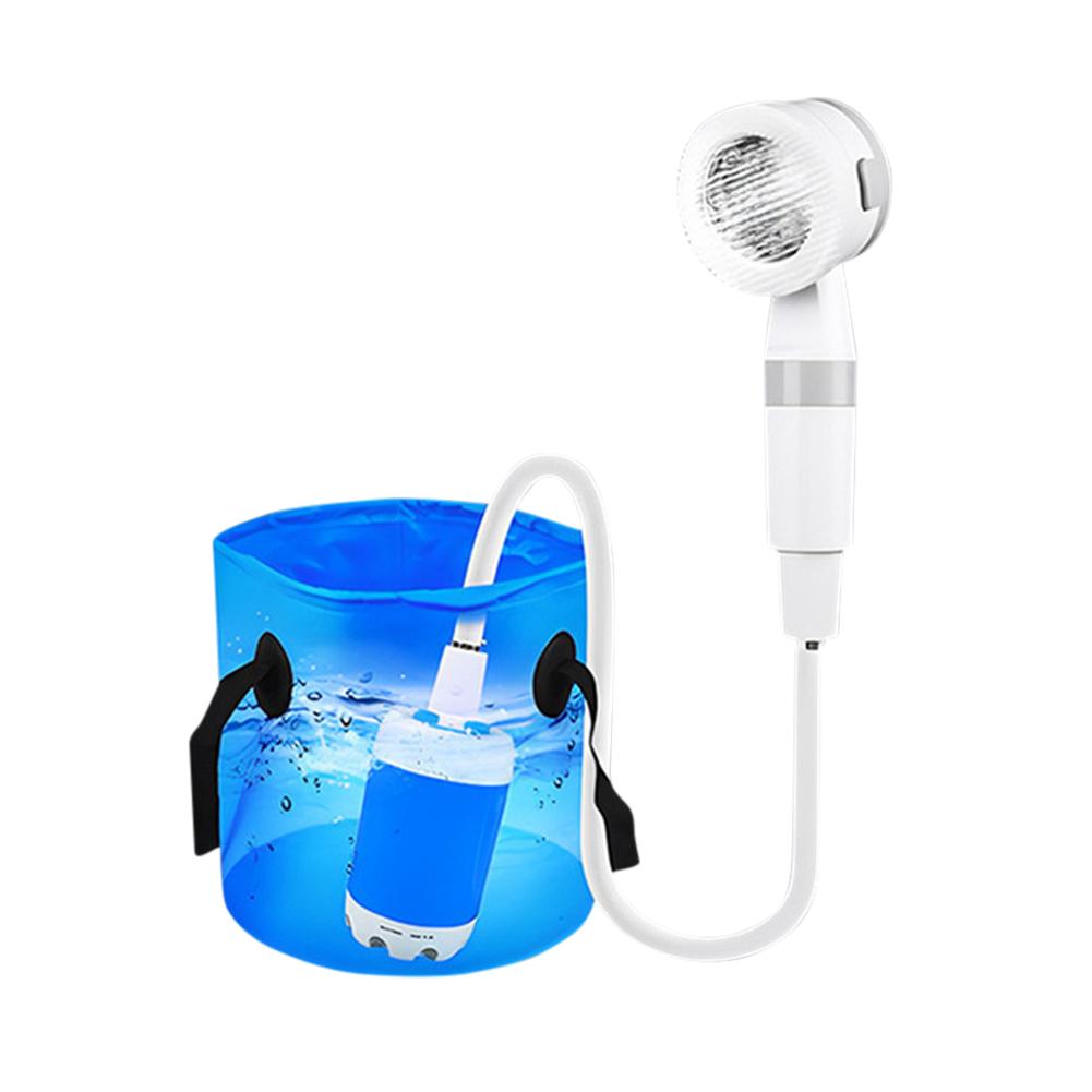 Camping Shower Pump Rechargeable Electric Shower Pump Portable Outdoor Shower Head Sprayer for Hiking Car Wash Pet Cleaning