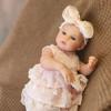 Lifelike 46 Cm Reborn Baby Girl Doll Meadow Whole Body Silicone Simulation Doll Can Bath Handmade 3D Painted Skin Newborn Dolls for Kids Holiday Gifts
