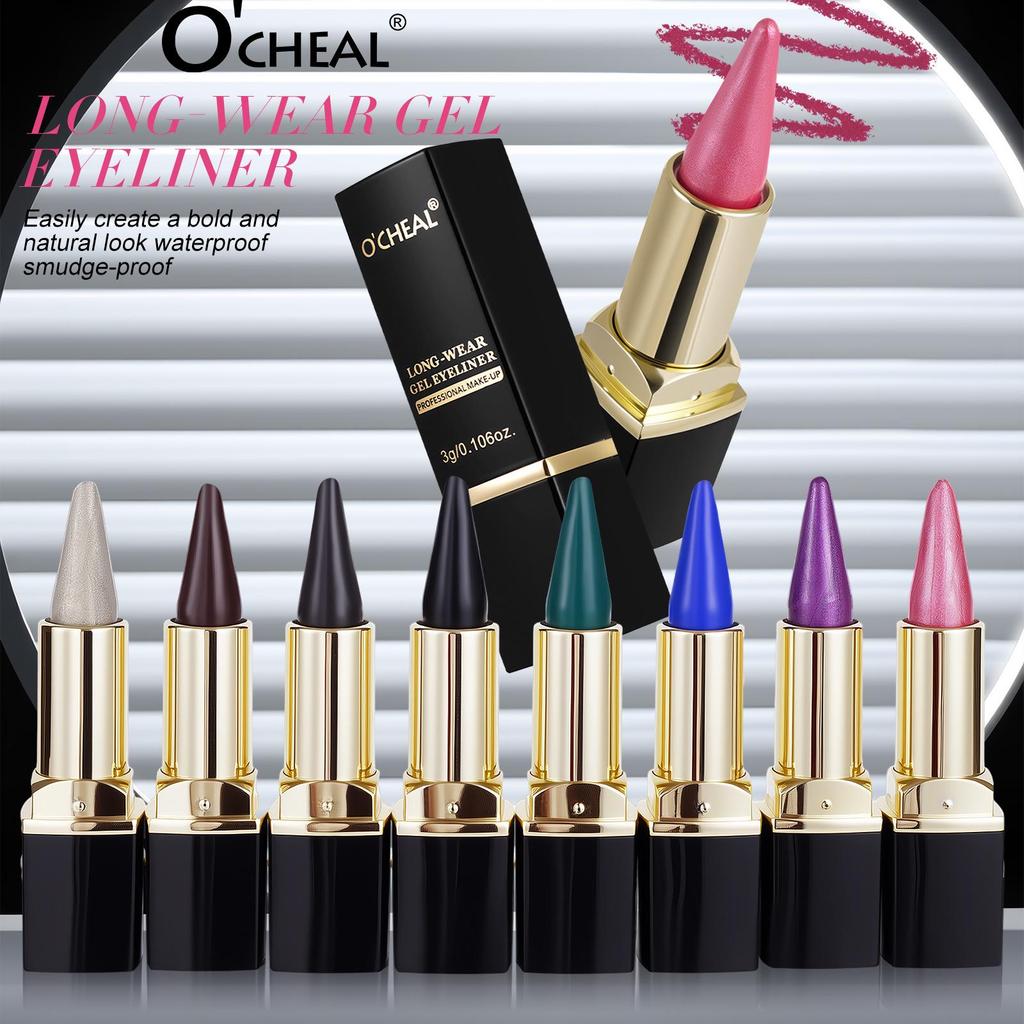 Oceana Matte Eyeliner Gel Pencil - Smooth, Non-Smudging, Creative Eye Makeup for Halloween & Stage