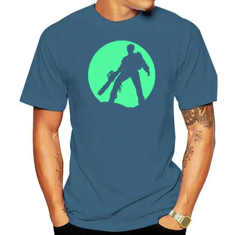 Evil Dead Chainsaw Tribute Glow In the Dark T-shirt Men T Shirt