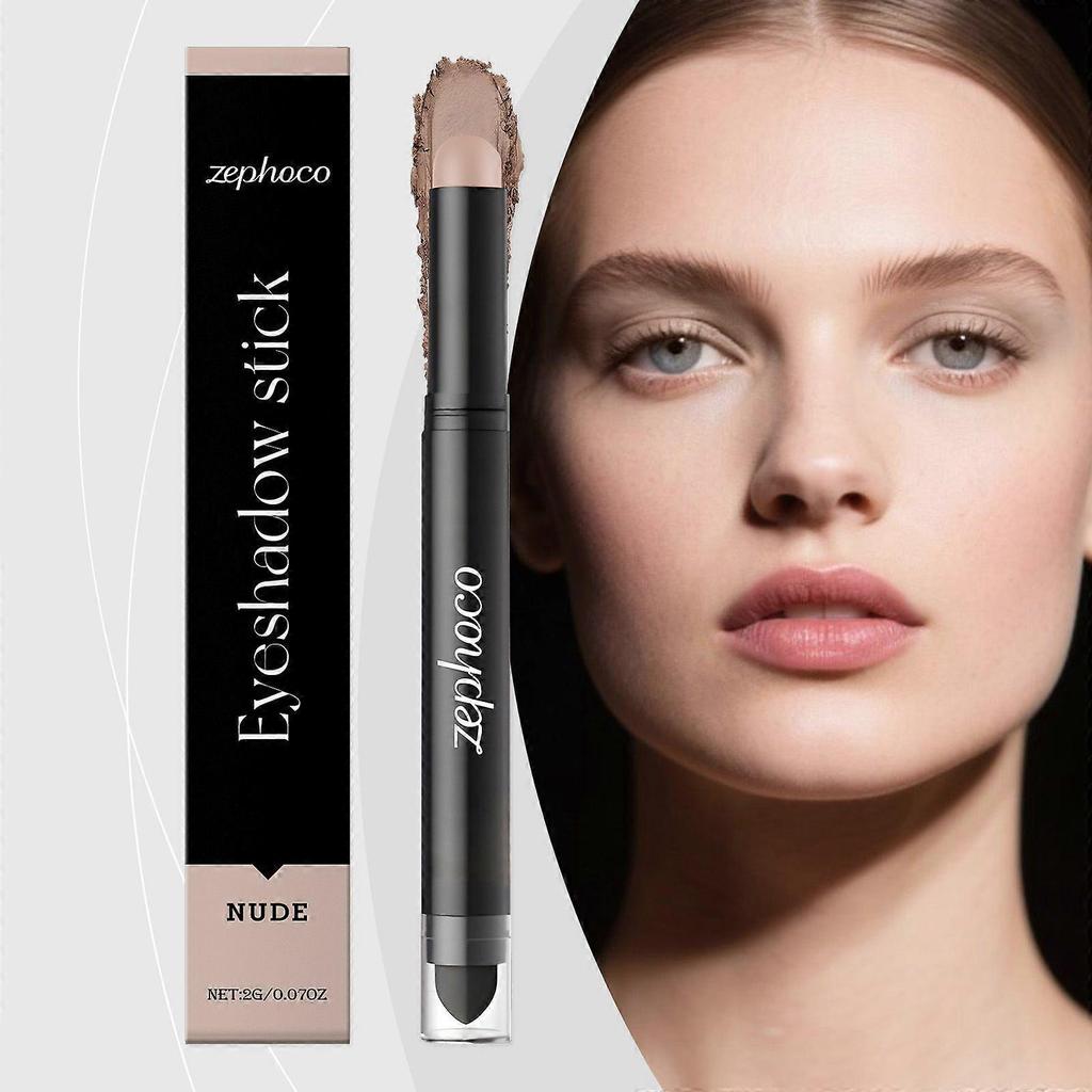 The Zephoco Nude Eyeshadow Stick Has A Matte Texture, Is Silky And Lightweight, And Comes With An Internal Brush For Easy Application Of Eye Makeup