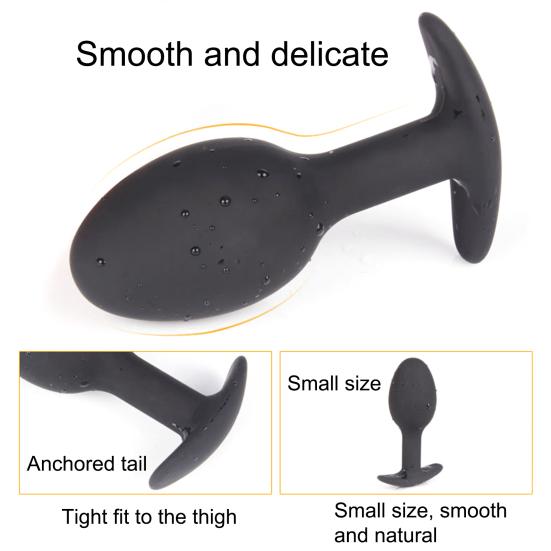 Unisex Soft Silicone G-pot Expansion Dilator Massager Anal Butt Plug Sex Tool