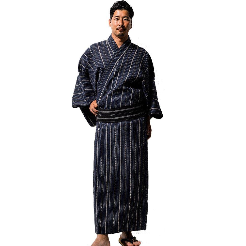 

Shoji M33525N Юката Сидзима с и Комплект Темный [Mitsuhashi Co., Ltd.] Мужской оби, Оби на липучке, Набор из 2 предметов, 3 предмета (LL, ВМС)