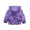 Boys and Girls Children's Clothing In Small Children Printed Fashion Splicing Casual Hooded Zipper Jacket Jacket